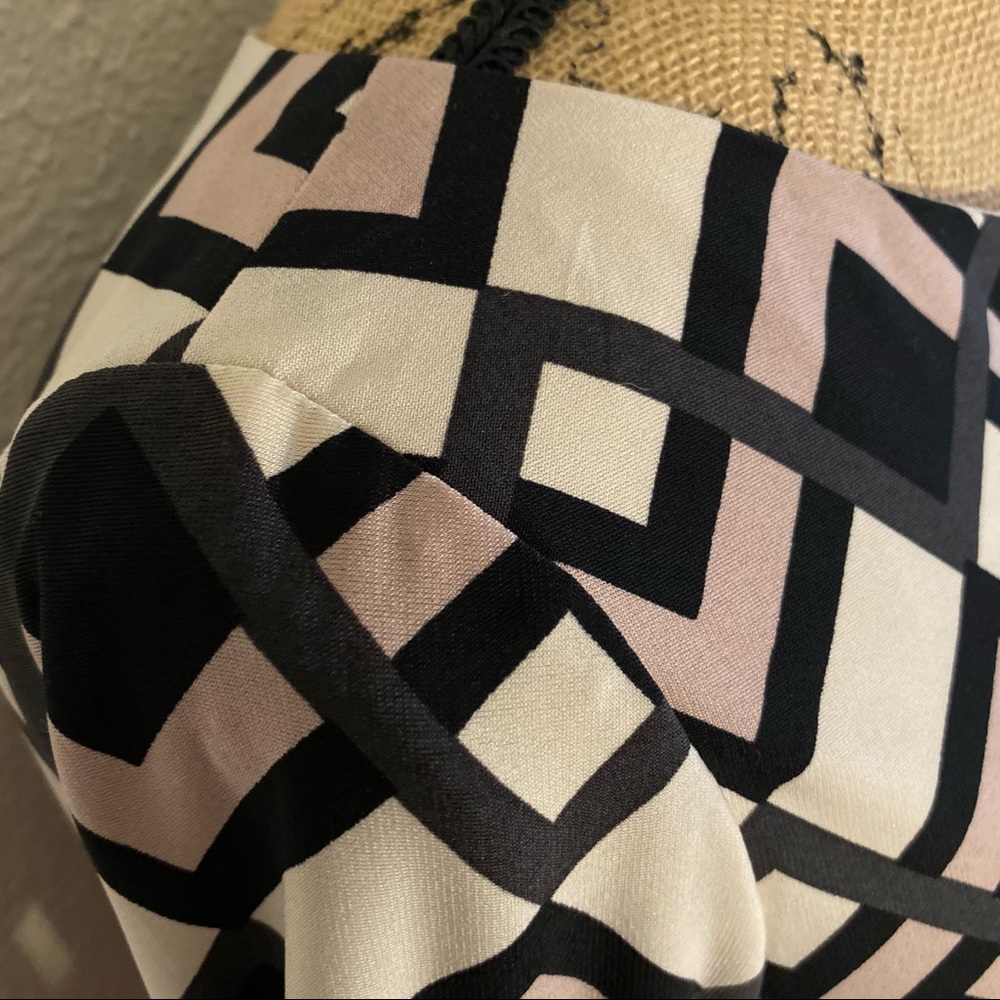 ELIZA J  | HOT PINK CHEVRON SHIFT DRESS  SZ 8 - Picture 8 of 14